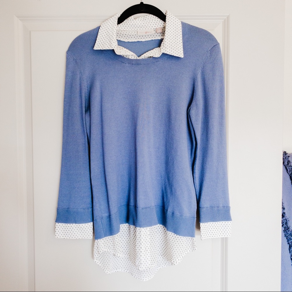 ✨MOVING SALE✨ Built in collar blouse
